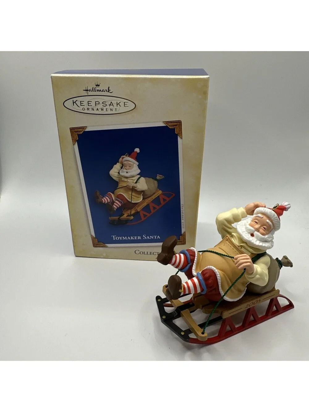 Hallmark Ornament 2005 Toymaker SANTA On A Sleigh # 6 In Collector’s Series